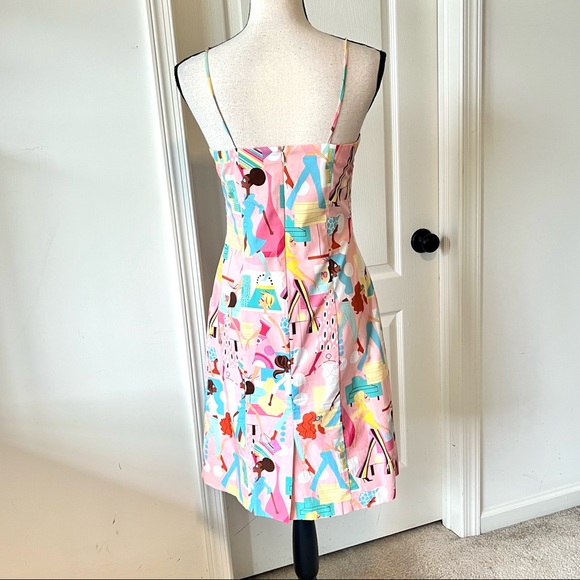 Unique JANIQUE by KOUROSH Feminine Power Retro Empire Waist Dress—SZ. 4 - Picture 4 of 11